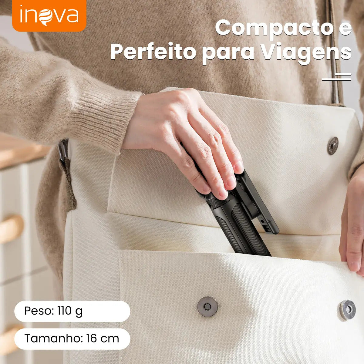 4 Em 1 Tripé Selfie Stick E Bastão De Selfie Mini E Portátil, Com Controle Remoto Destacável E Suporte Para Celular, Tripe De Mesa, Bastão Selfie Bluetooth, 360 ° Rotação Universal Tripé De Celular - Imagem 9