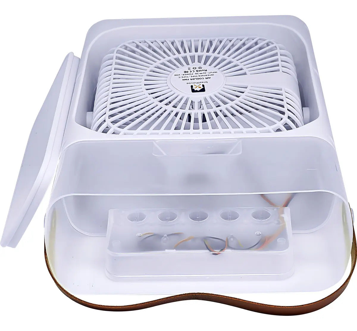 Ventilador Umidificador de Mesa Brazilhouse 10W USB LED Timer Branco - Imagem 3