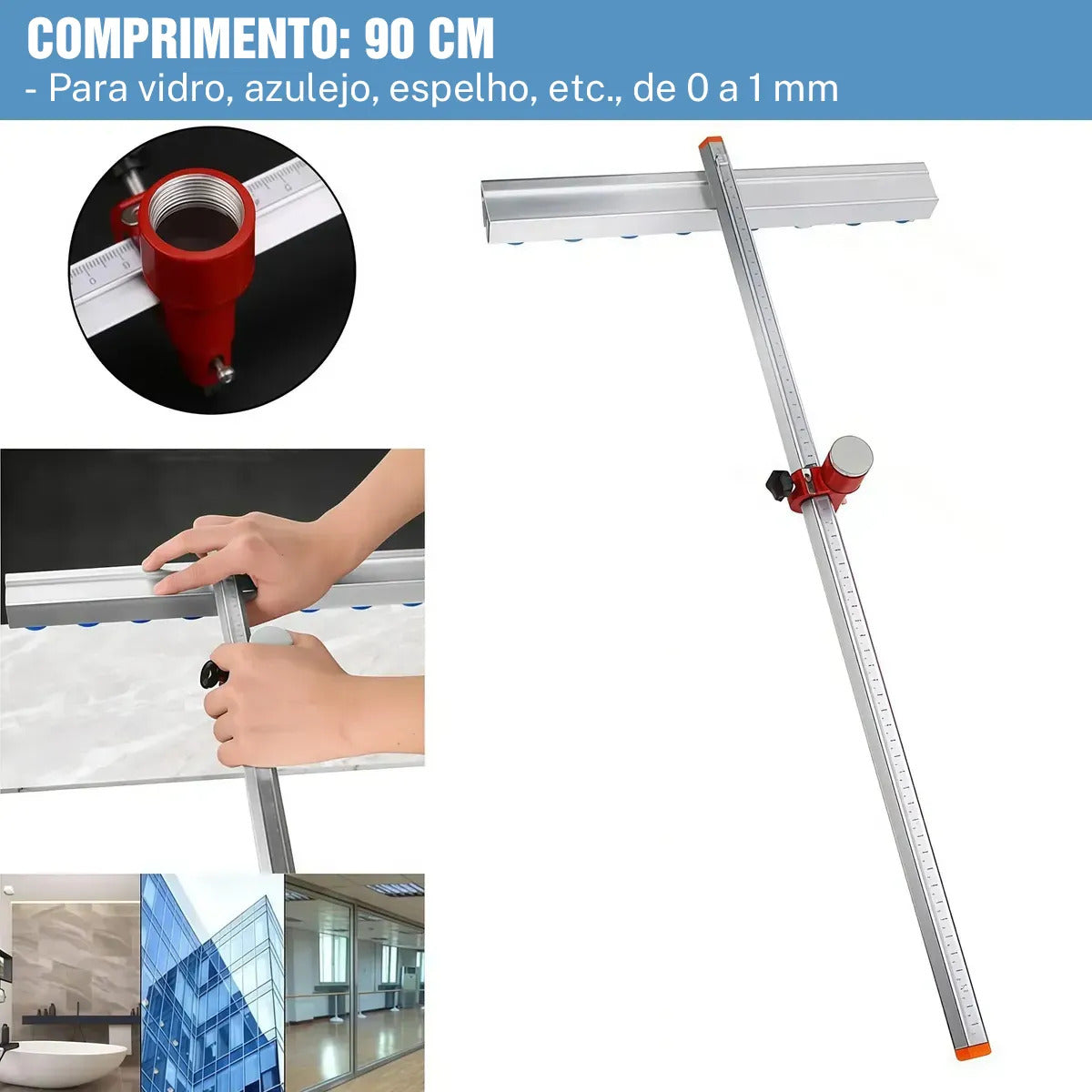 Cortador Riscador De Porcelanato Manual 90cm Profesional - Imagem 2