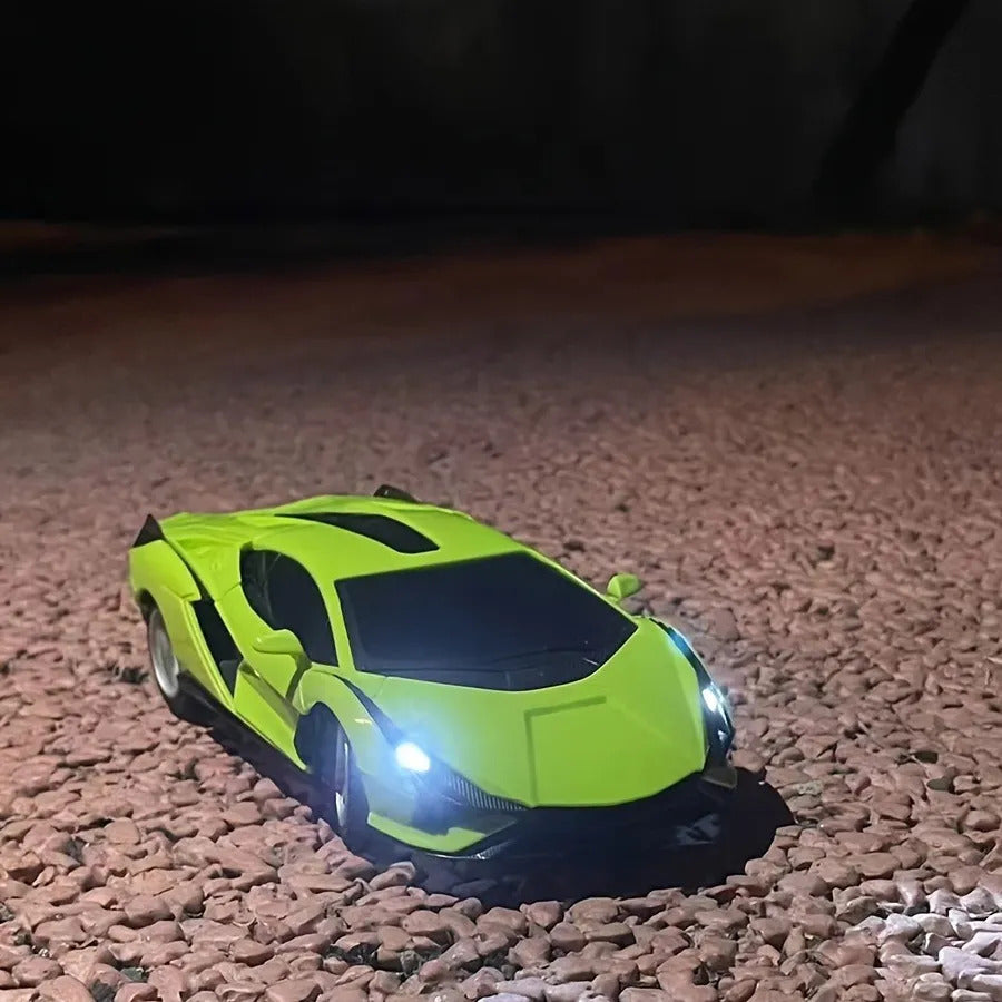 Carro Deportivo A Control Remoto Con Luces Verde - Imagem 3
