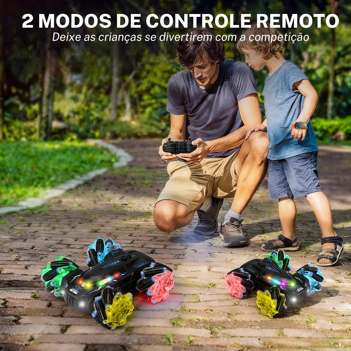 Carrinho de Controle Remoto Acrobático Zavanese com Giro 360°, Luzes e Spray - Imagem 11