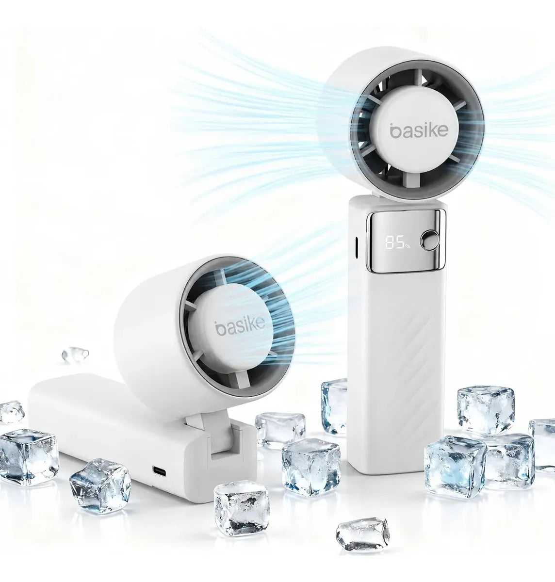 Mini Ventilador Portátil Turbo Portátil, Ventilador Portátil De Mão, A Gel A Gelo 199 Configurações Ajustáveis, Usb Recarregável, Adequado Para Uso Em Viagens/Ao Ar livre/Em Casa/No Escritório