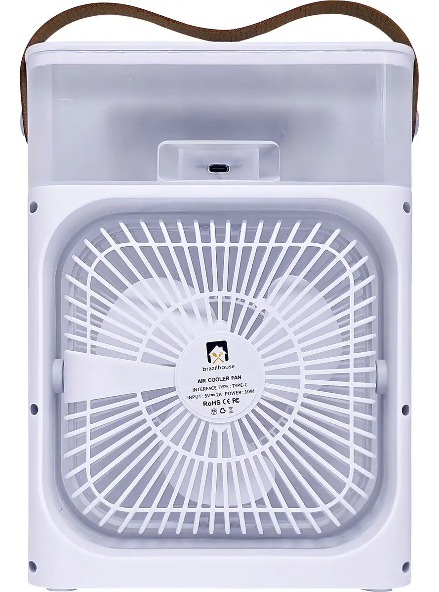 Ventilador Umidificador de Mesa Brazilhouse 10W USB LED Timer Branco - Imagem 4