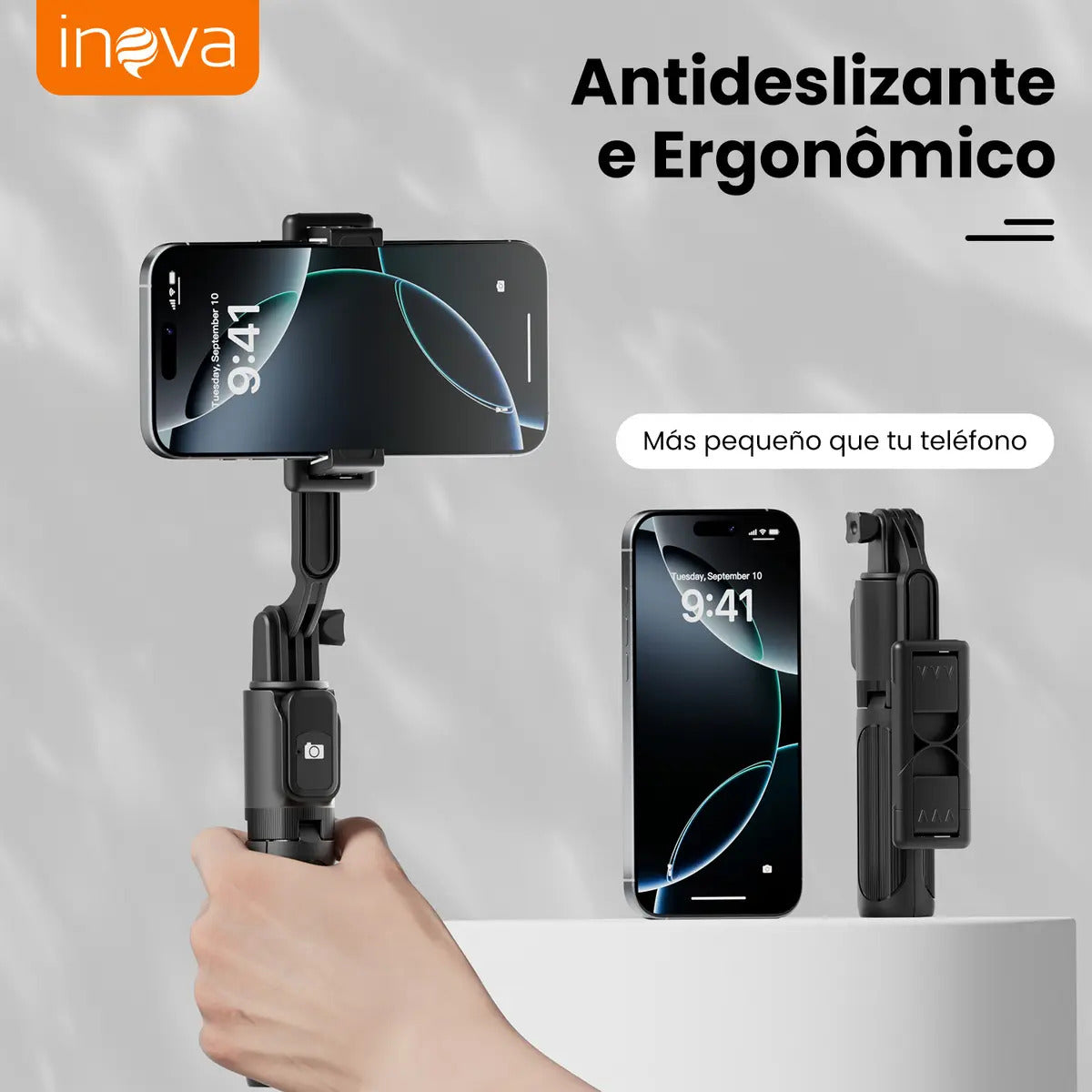 4 Em 1 Tripé Selfie Stick E Bastão De Selfie Mini E Portátil, Com Controle Remoto Destacável E Suporte Para Celular, Tripe De Mesa, Bastão Selfie Bluetooth, 360 ° Rotação Universal Tripé De Celular - Imagem 5