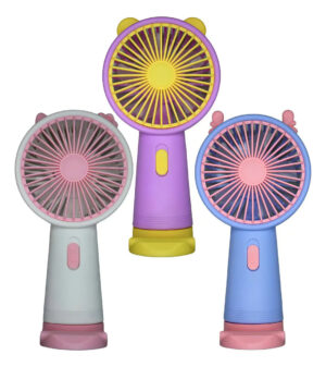 Mini Ventilador De Mão Portátil Com Suporte Celular Para Secar Cílios Maquiagem Cor Modelo Sortido 15 Cm Altura Pklk