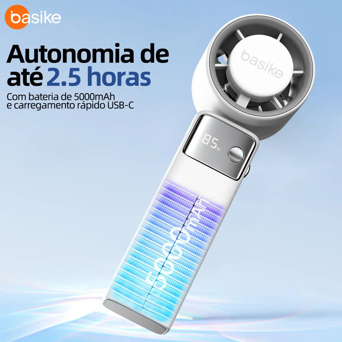 Mini Ventilador Portátil Turbo Portátil, Ventilador Portátil De Mão, A Gel A Gelo 199 Configurações Ajustáveis, Usb Recarregável, Adequado Para Uso Em Viagens/Ao Ar livre/Em Casa/No Escritório - Imagem 6