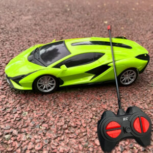 Carro Deportivo A Control Remoto Con Luces Verde
