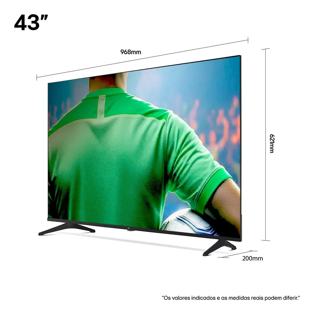 Smart TV LG UHD AI UA75 43 polegadas HDR10 Pro Processador α7 AI Ger8 webOS 25 - Imagem 6