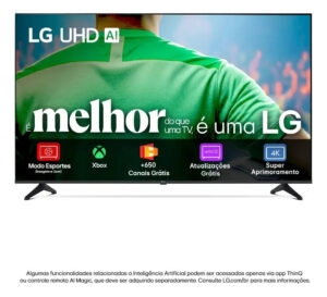 Smart TV LG UHD AI UA75 43 polegadas HDR10 Pro Processador α7 AI Ger8 webOS 25