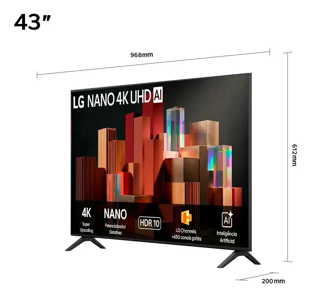 Smart Tv Lg 43'' 4k Ultra Hd Nano Ai Magic Webos 26 43un85 - Imagem 5
