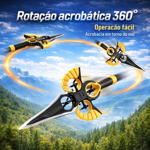 Espada Voadora Drone De Controle Remoto Brinquedo Criança - Imagem 5