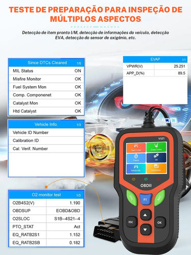 Scanner Automotivo Obd2 V321 Leitor De Códigos Em Português - Imagem 7