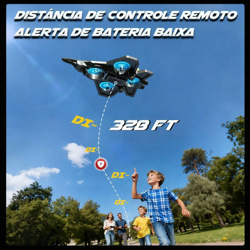 Drone Avião De Controle Remoto Aero Caça Jato 360° Com Luz - Imagem 2