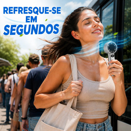 Mini Ventilador De Mão Portátil Usb Recarregável Turbo Forte - Imagem 3