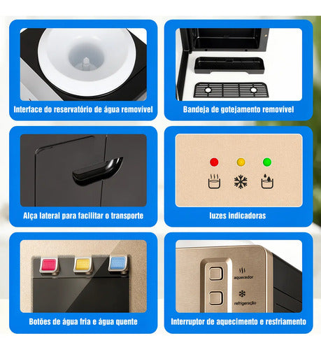 Bebedouro Quente Refrigerado Eletrônico Agua 3 Modos 20l - Imagem 6