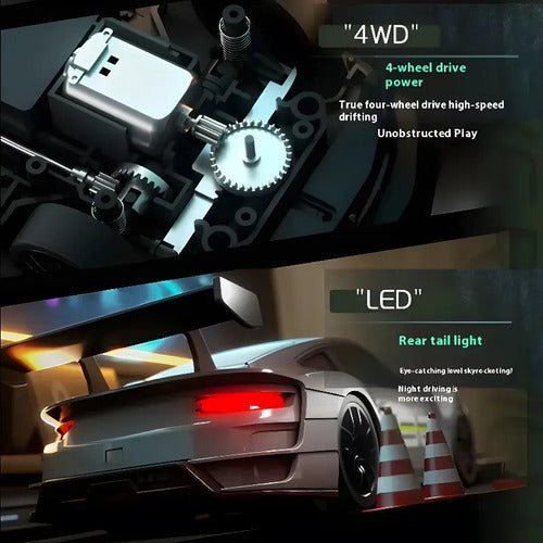 1:24 Porsche /xiaomi Remoto Drift Carro Presente De Natal - Imagem 3