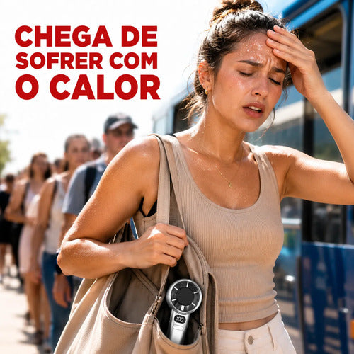 Mini Ventilador De Mão Portátil Usb Recarregável Turbo Forte - Imagem 2