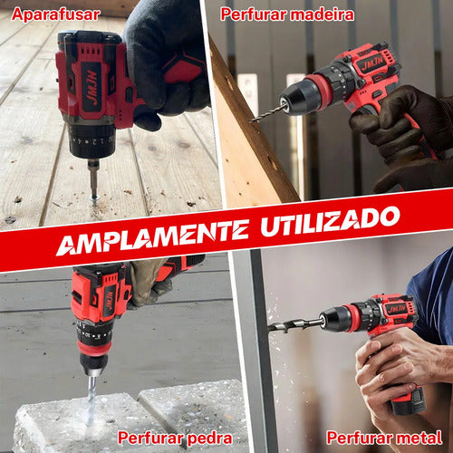 Kit Parafusadeira Furadeira Chave Impacto Profissional - Imagem 9