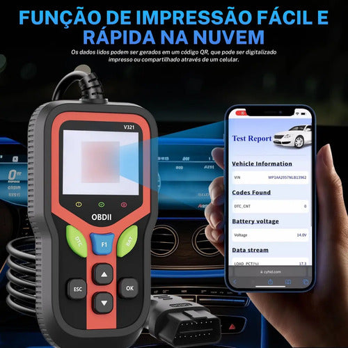 Scanner Automotivo Obd2 V321 Leitor De Códigos Em Português - Imagem 8